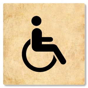 WC invalidé, 100x100mm, pergamen, Nevada
